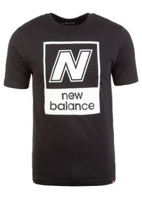 New Balance, Herren T-Shirt 'N Box', Schwarz / Weiß