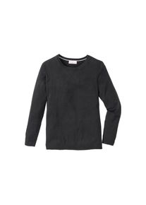 sheego Casual, Damen Basic Pullover, Schwarz