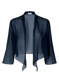 sheego Style, Damen Bolero aus Chiffon, Blau