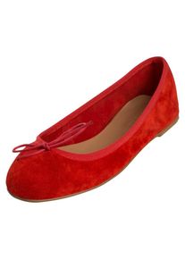 Pieces, Damen Wildleder-Ballerinas, Rot