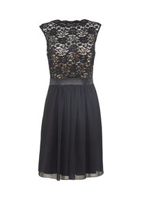 Swing, Damen Kleid'Cocktailkleid mit Spitzenoberteil', Gold / Schwarz