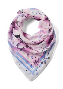 Tom Tailor, Damen Tuch, Hellblau / Lila / Offwhite