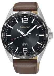 Seiko, Herren Uhr 'Solar SNE487P1', Braun / Schwarz / Silber