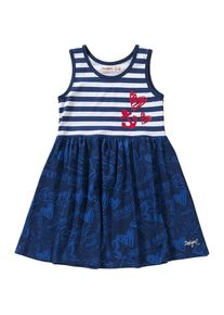Desigual, Mädchen Jerseykleid, Blau / Weiß