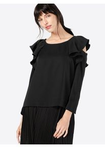 Selected Femme, Damen Tunika mit Volants 'SFKASSIA', Schwarz