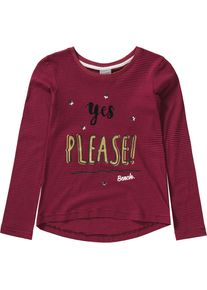 Bench, M&auml;dchen Langarmshirt f&uuml;r M&auml;dchen, Gold / Kirschrot / Schwarz