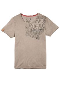 Marjo, Herren Trachtenshirt, Sand / Schwarz
