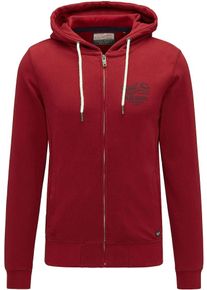 PETROL INDUSTRIES, Herren Sweatjacke 'Sweater Hooded', Rot / Schwarz