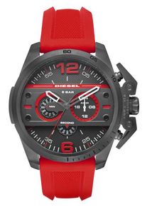 Diesel, Herren Armbanduhr mit Chronograph 'IRONSIDE', Anthrazit / Feuerrot