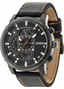 Police, Herren Multifunktionsuhr 'POWER PLAY, PL14831JSU.02', Neonorange / Schwarz / Wei&szlig;