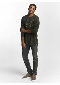 Just Rhyse, Herren Langarmshirt Naukati mit großem Front-Print, Grün