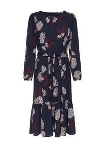 Only, Damen Kleid, Dunkelblau / Weinrot / Weiß