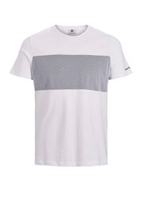 Jack & Jones JACK & JONES, Herren T-Shirt, Grau / Weiß