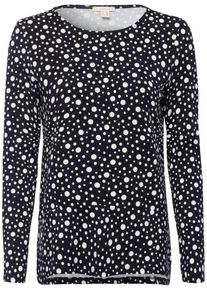 Esprit, Damen Langarmshirt, Marine / Weiß