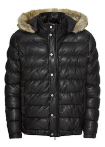 Freaky Nation, Herren Lederjacke 'POLAR BEARS', Schwarz