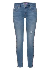 Superdry, Damen Jeans 'Cassie', Navy / Blue Denim / Hellrot / Weiß