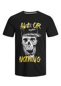 Jack & Jones JACK & JONES, Herren T-Shirt, Gelb / Schwarz / Weißmeliert