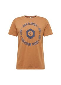 Jack & Jones JACK & JONES, Herren Shirt 'AUBA TEE', Sand / Dunkelblau