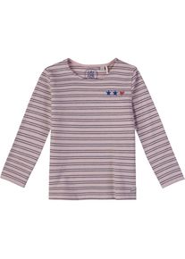 Eat ants by Sanetta, M&auml;dchen Langarmshirt, Nachtblau / Rosa / Wei&szlig;