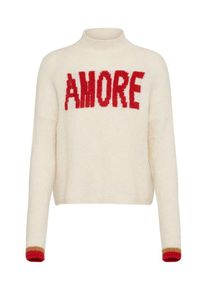 Only, Damen Pullover, Creme / Rot