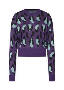 IVYREVEL, Damen Pullover 'BAT SLEEVE JAQUARD KNIT', Türkis / Lila / Schwarz