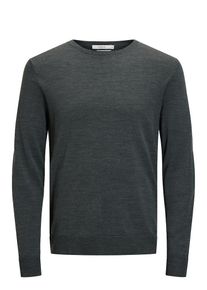 Jack & Jones JACK & JONES, Herren Merinowoll-Pullover, Grünmeliert