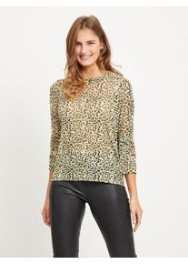 Object, Damen Bluse, Sand / Hellgelb / Schwarz