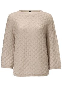 Heine, Damen Rundhalspullover, Creme