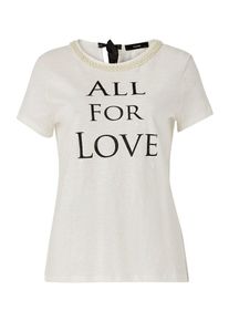 Hallhuber, Damen Statet-Shirt, Schwarz / Weiß