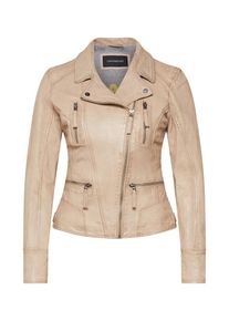 Oakwood, Damen Biker-Lederjacke, Beige