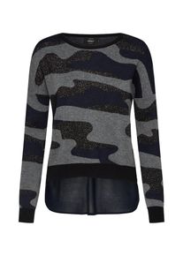 Only, Damen Pullover, Dunkelgrau / Schwarz