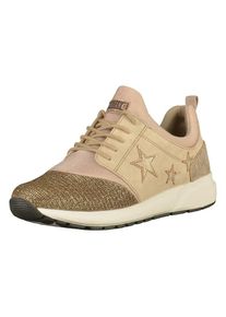 Mustang, Damen Sneaker, Beige / Gold / Altrosa