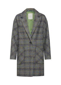 Esprit, Damen Mantel 'Check', Gelb / Anthrazit