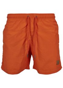 Urban Classics, Herren Badeshorts 'Block Swim Shorts', Dunkelorange