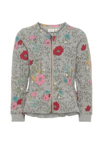 name it, M&auml;dchen Strickjacke, Graumeliert / Pink / Rosa