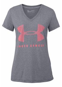 Under Armour, Damen T-Shirt 'THREADBORNE TRAIN GRAPH TWIST SSC', Graumeliert