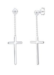 Elli, Damen Ohrringe Kreuz, Silber
