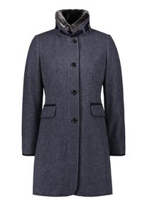 Gil Bret, Damen Wollmantel, Blaumeliert / Schwarz