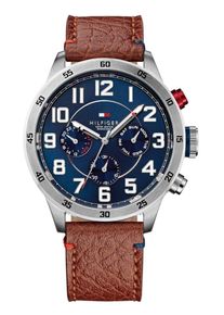 Tommy Hilfiger, Herren Uhr '1791066', Blau / Braun / Silber