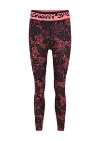 Superdry, Damen Leggings 'Core', Pink / Schwarz