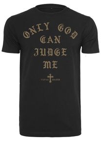 Mister Tee, Herren T-Shirt '2Pac Judge', Gold / Schwarz