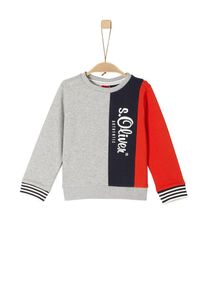 s.Oliver Junior, Sweatshirt, Ultramarinblau / Graumeliert / Rot