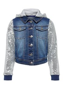 Only, M&auml;dchen Jeansjacke, Blue Denim / Grau