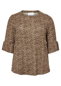 JUNAROSE, Damen Bluse, Braun / Schwarz