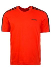 adidas Performance, Herren Trainingsshirt 'Essentials 3 Stripes', Rot / Schwarz