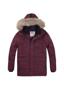 Tommy Jeans, Herren Mantel 'THDM TECH PARKA 27', Weinrot