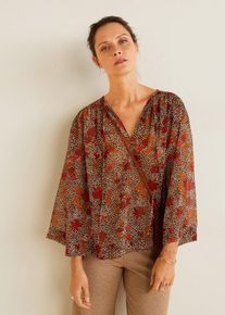 Mango, Damen Bluse 'Vivi', Braun / Rostbraun