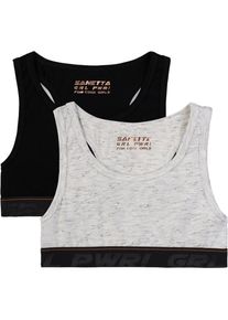 Sanetta, M&auml;dchen Bustiers, Hellgrau / Schwarz