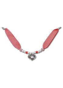 J. JAYZ, Damen Kette 'Herz, E2999', Rot / Silber / Wei&szlig;