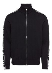 Diesel, Herren Strickjacke 'K-KER-A STRICKJACKE', Schwarz / Weiß